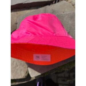 Lug bucket hat‎ cap o/s NWT pink/orange washable rain hat packable